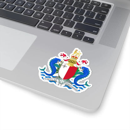 Coat of arms of the Governor-General of Malta 1964-1974 (Malta) (Coat of Arms) STICKER Vinyl Kiss-Cut Decal - The Sticker Space