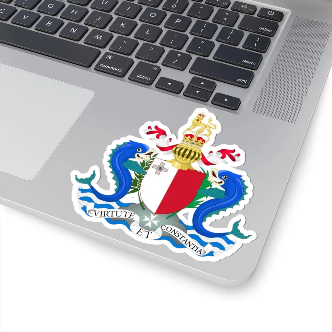 Coat of arms of the Governor-General of Malta 1964-1974 (Malta) (Coat of Arms) STICKER Vinyl Kiss-Cut Decal - The Sticker Space