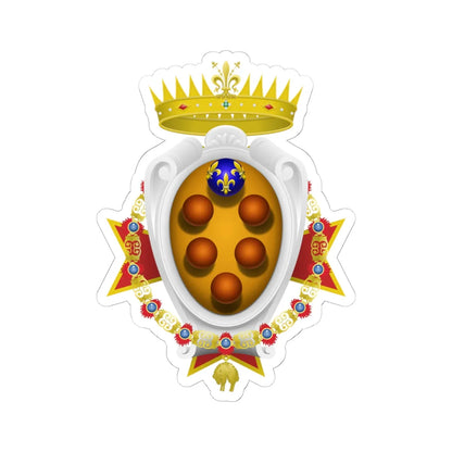 Coat of arms of the Grand Duchy of Tuscany 1562-1737 (Italy) (Coat of Arms) STICKER Vinyl Kiss-Cut Decal 6 Inch White - The Sticker Space