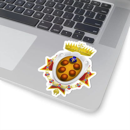 Coat of arms of the Grand Duchy of Tuscany 1562-1737 (Italy) (Coat of Arms) STICKER Vinyl Kiss-Cut Decal - The Sticker Space