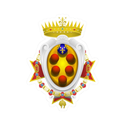 Coat of arms of the Grand Duchy of Tuscany 1562-1737 - type 2 (Italy) (Coat of Arms) STICKER Vinyl Kiss-Cut Decal - The Sticker Space