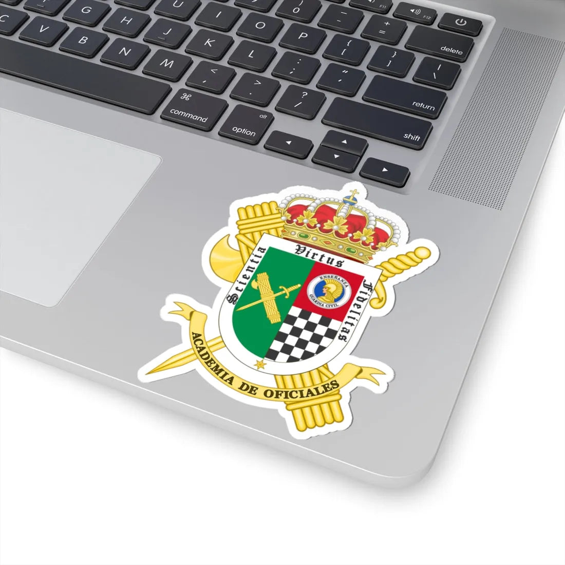 Coat of Arms of the Guardia Civils Officers Academy-Aranjuez Center (Spain) (Coat of Arms) STICKER Vinyl Kiss-Cut Decal - The Sticker Space