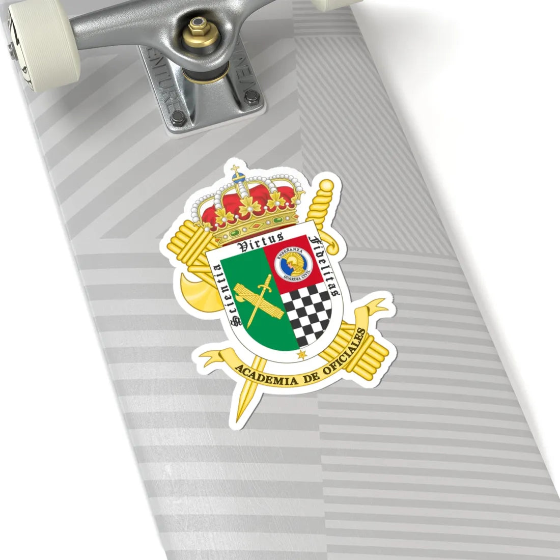 Coat of Arms of the Guardia Civils Officers Academy-Aranjuez Center (Spain) (Coat of Arms) STICKER Vinyl Kiss-Cut Decal - The Sticker Space