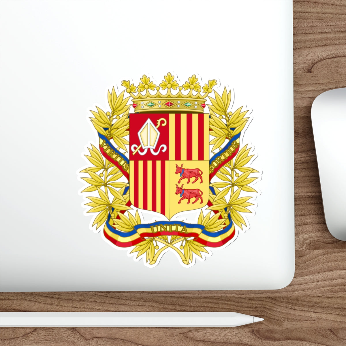 Coat of Arms of the high authorities of Andorra STICKER Vinyl Die-Cut Decal-The Sticker Space