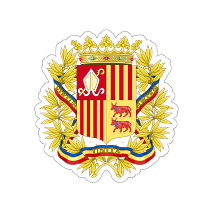 Coat of Arms of the high authorities of Andorra STICKER Vinyl Die-Cut Decal-White-The Sticker Space