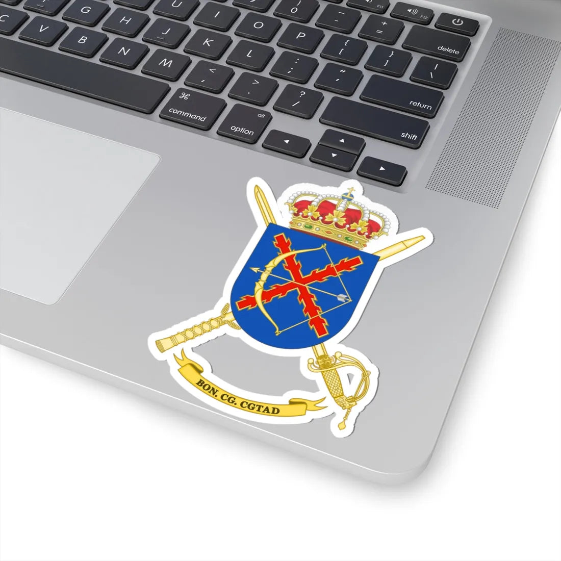 Coat of Arms of the High Readiness Land Headquarters Battalion (Spain) (Coat of Arms) STICKER Vinyl Kiss-Cut Decal - The Sticker Space