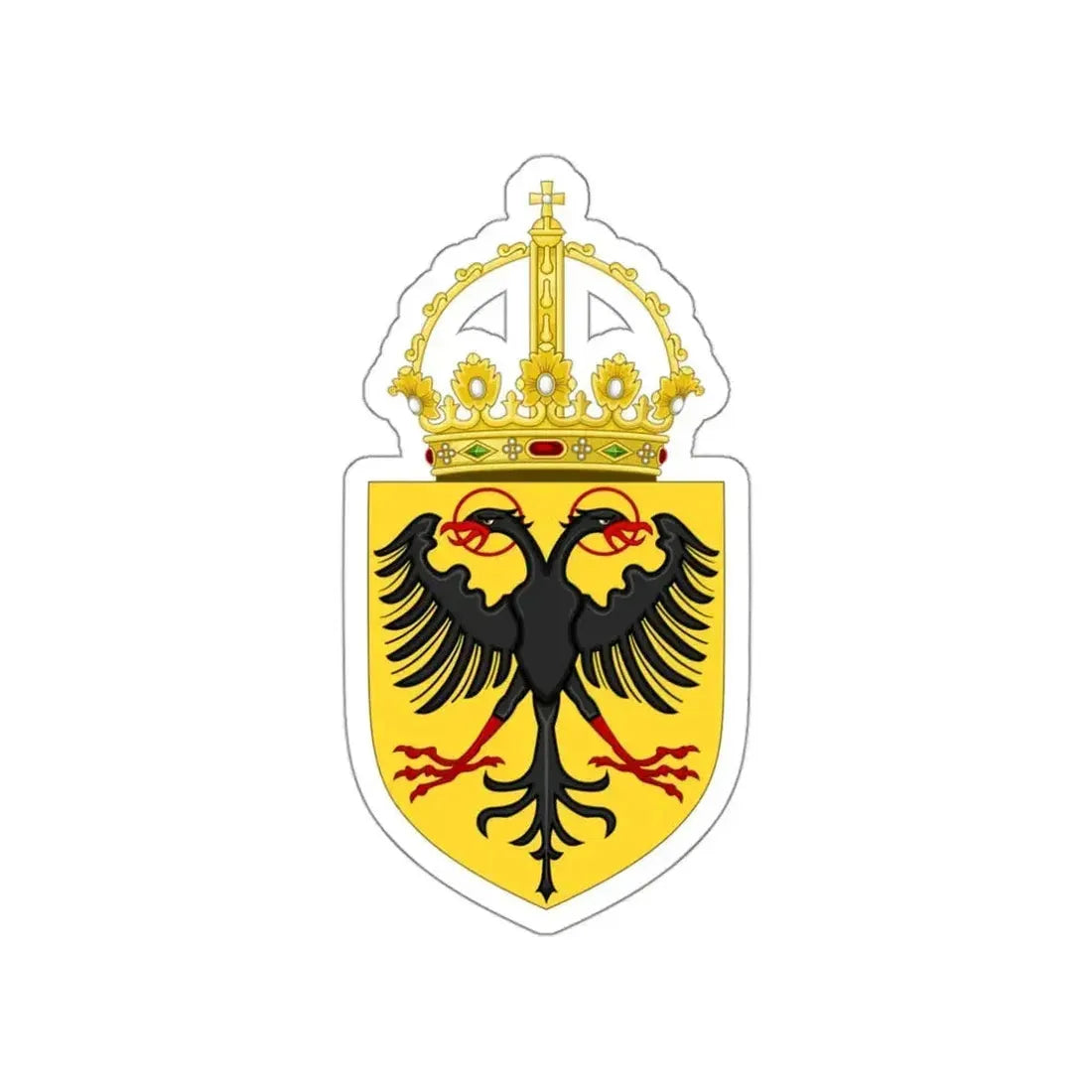Coat of Arms of the Holy Roman Emperor (1433-1450) STICKER Vinyl Die-Cut Decal - The Sticker Space