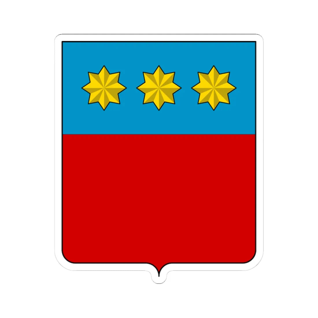 Coat of arms of the House of Agostini (Italy) (Coat of Arms) STICKER Vinyl Kiss-Cut Decal 3 Inch White - The Sticker Space