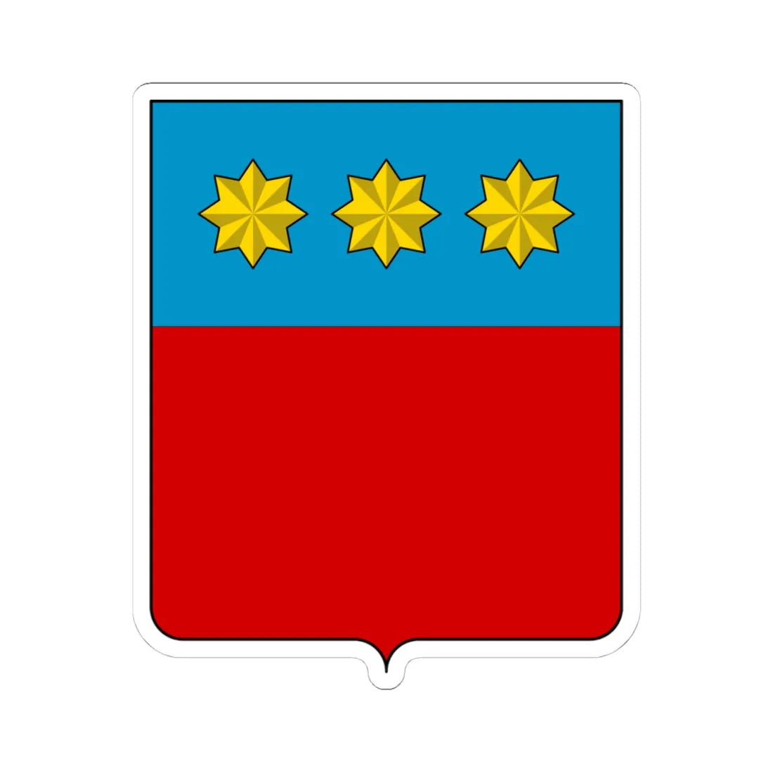 Coat of arms of the House of Agostini (Italy) (Coat of Arms) STICKER Vinyl Kiss-Cut Decal 4 Inch White - The Sticker Space