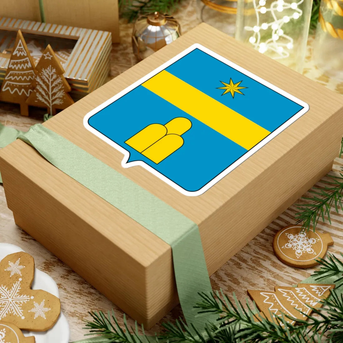 Coat of arms of the House of Albani (Italy) (Coat of Arms) STICKER Vinyl Kiss-Cut Decal - The Sticker Space