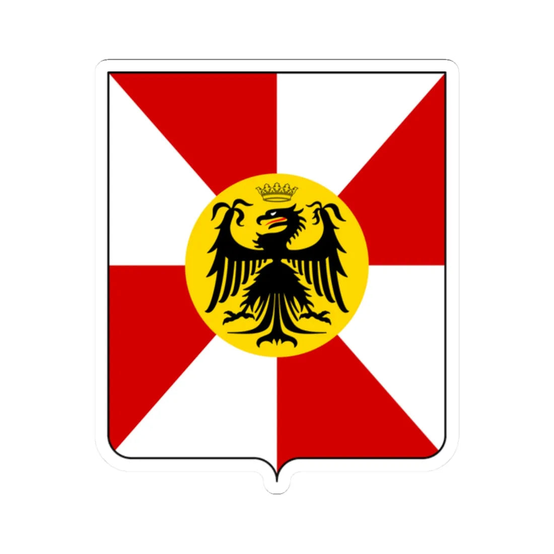 Coat of arms of the House of Aliprandi (Italy) (Coat of Arms) STICKER Vinyl Kiss-Cut Decal 2 Inch White - The Sticker Space