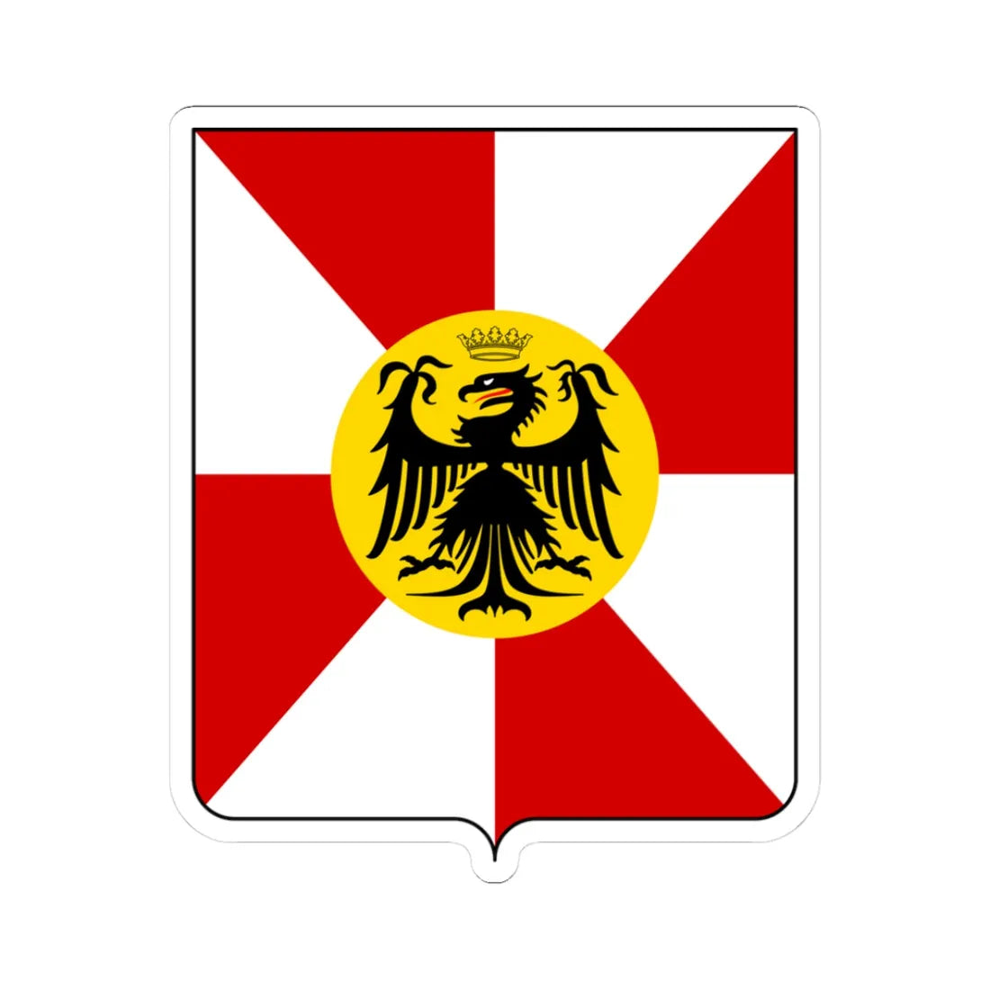 Coat of arms of the House of Aliprandi (Italy) (Coat of Arms) STICKER Vinyl Kiss-Cut Decal 3 Inch White - The Sticker Space