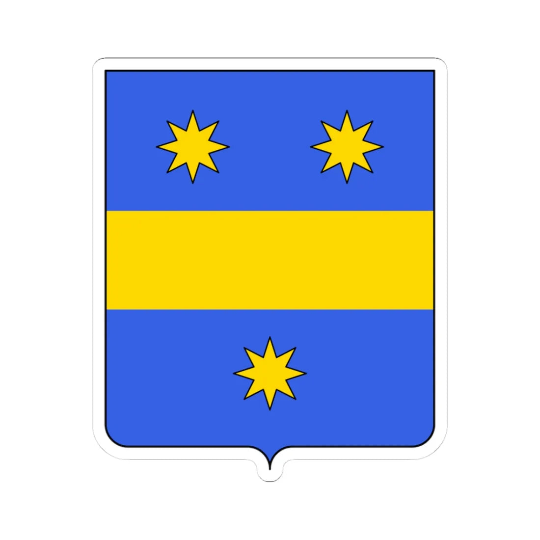 Coat of arms of the House of Angarano (Italy) (Coat of Arms) STICKER Vinyl Kiss-Cut Decal 3 Inch White - The Sticker Space