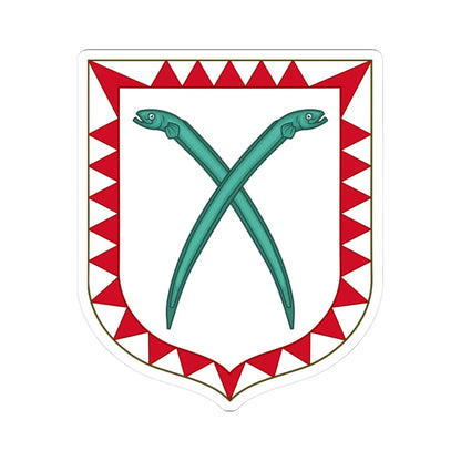 Coat of arms of the house of Anguillara (Italy) (Coat of Arms) STICKER Vinyl Kiss-Cut Decal 3 Inch White - The Sticker Space