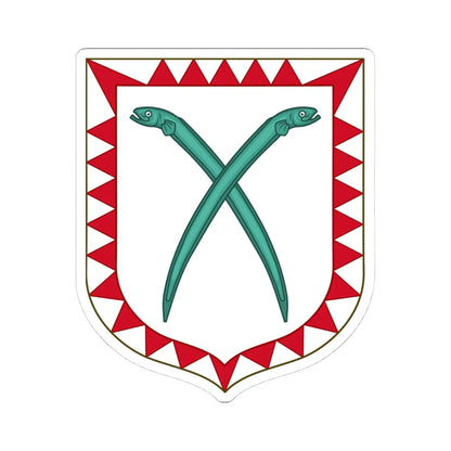 Coat of arms of the house of Anguillara (Italy) (Coat of Arms) STICKER Vinyl Kiss-Cut Decal 4 Inch White - The Sticker Space