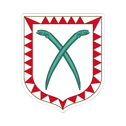 Coat of arms of the house of Anguillara (Italy) (Coat of Arms) STICKER Vinyl Kiss-Cut Decal 6 Inch White - The Sticker Space