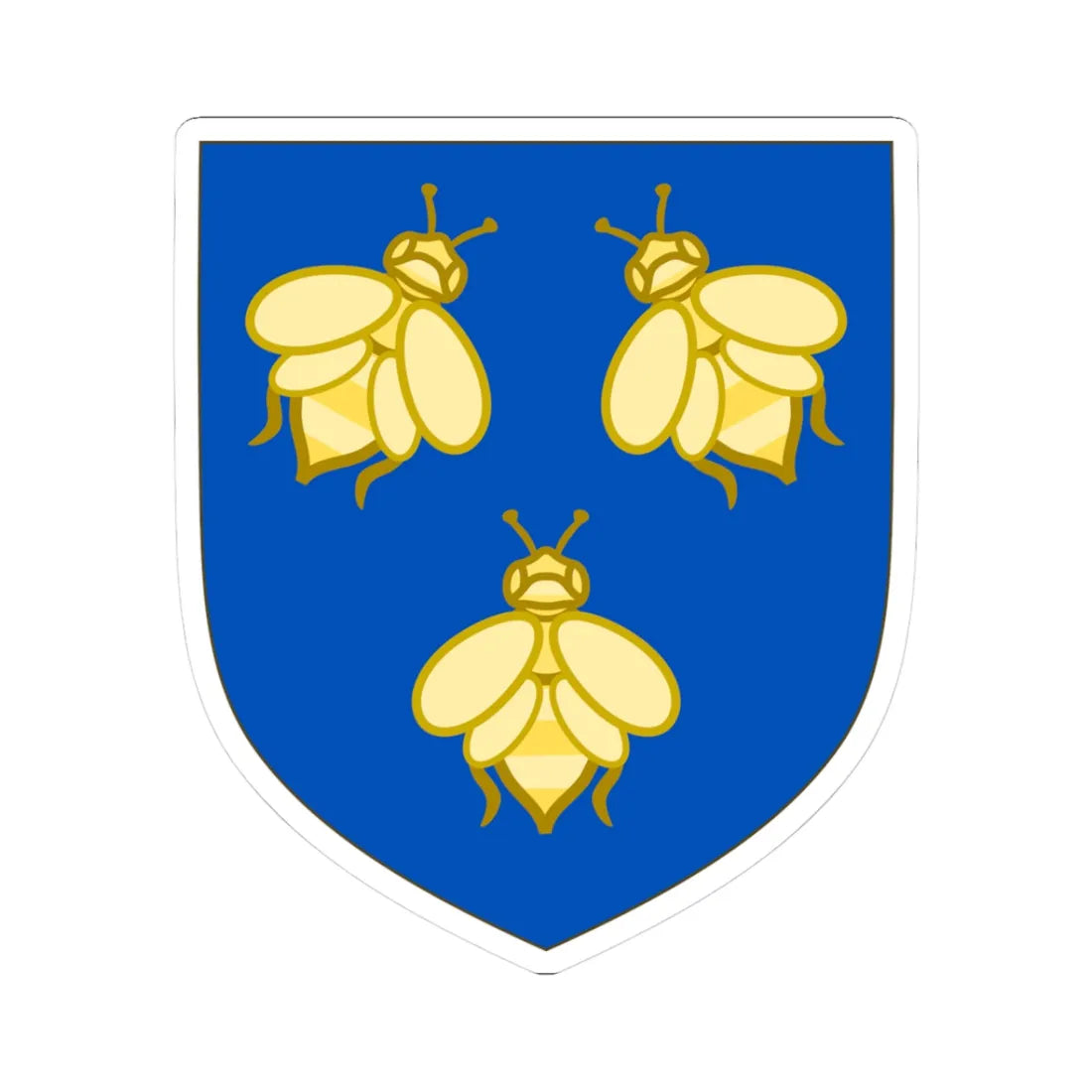 Coat of arms of the House of Barberini (Italy) (Coat of Arms) STICKER Vinyl Kiss-Cut Decal 3 Inch White - The Sticker Space