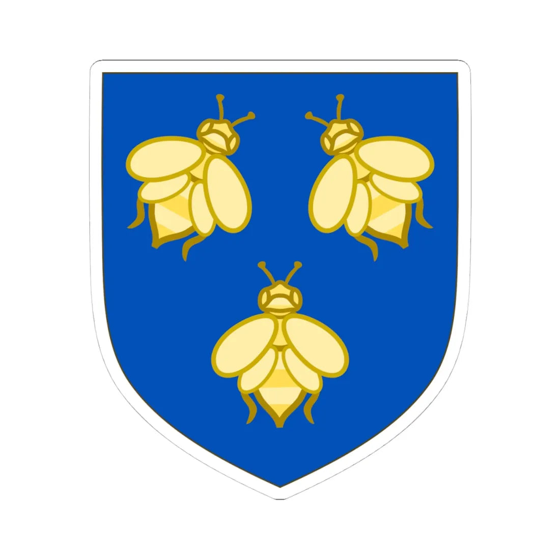 Coat of arms of the House of Barberini (Italy) (Coat of Arms) STICKER Vinyl Kiss-Cut Decal 4 Inch White - The Sticker Space