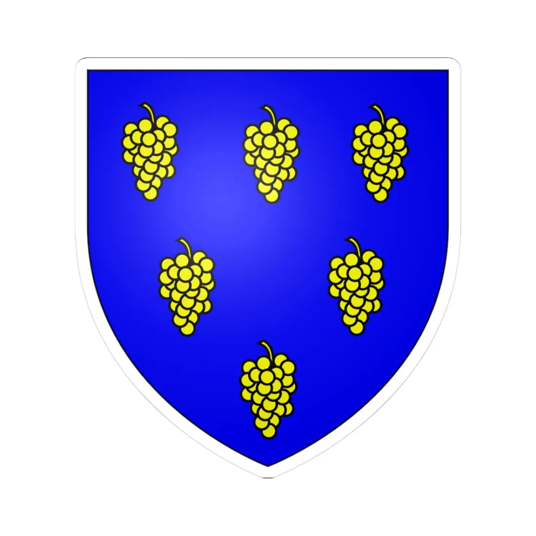 Coat of arms of the House of Bardi from Colle Florence Pisa Tuscany Italy (Italy) (Coat of Arms) STICKER Vinyl Kiss-Cut Decal 3 Inch White - The Sticker Space