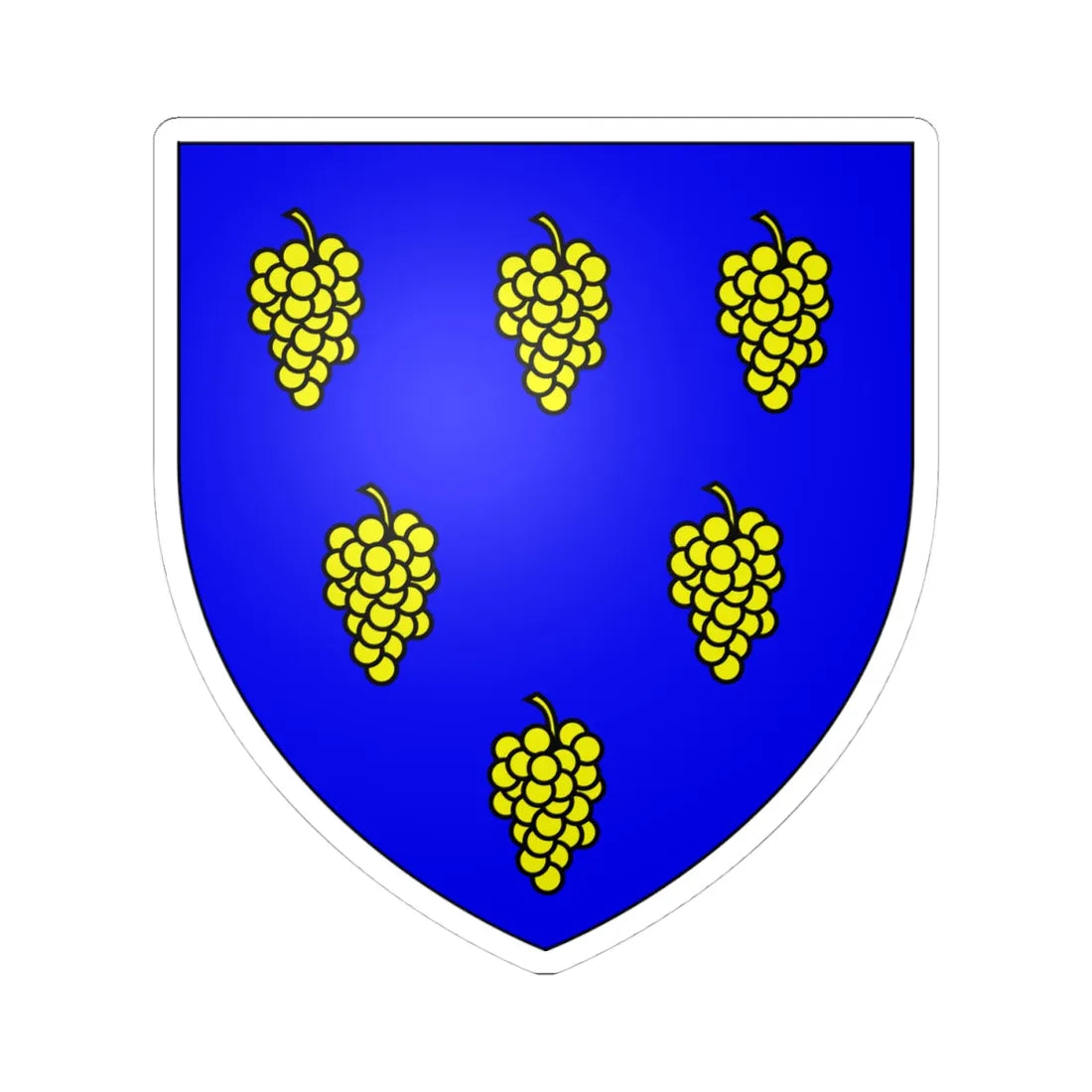 Coat of arms of the House of Bardi from Colle Florence Pisa Tuscany Italy (Italy) (Coat of Arms) STICKER Vinyl Kiss-Cut Decal 4 Inch White - The Sticker Space