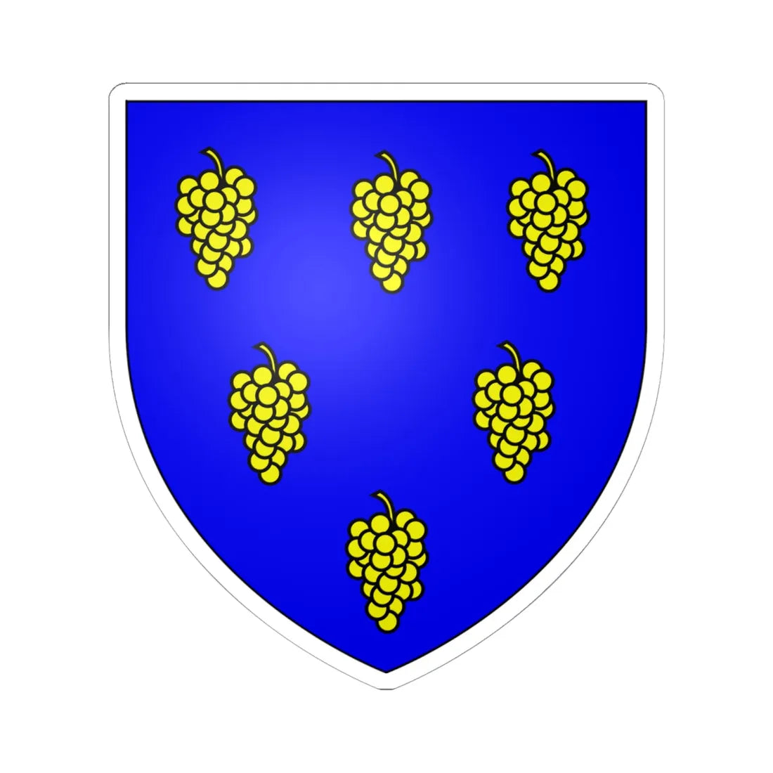 Coat of arms of the House of Bardi from Colle Florence Pisa Tuscany Italy (Italy) (Coat of Arms) STICKER Vinyl Kiss-Cut Decal 6 Inch White - The Sticker Space