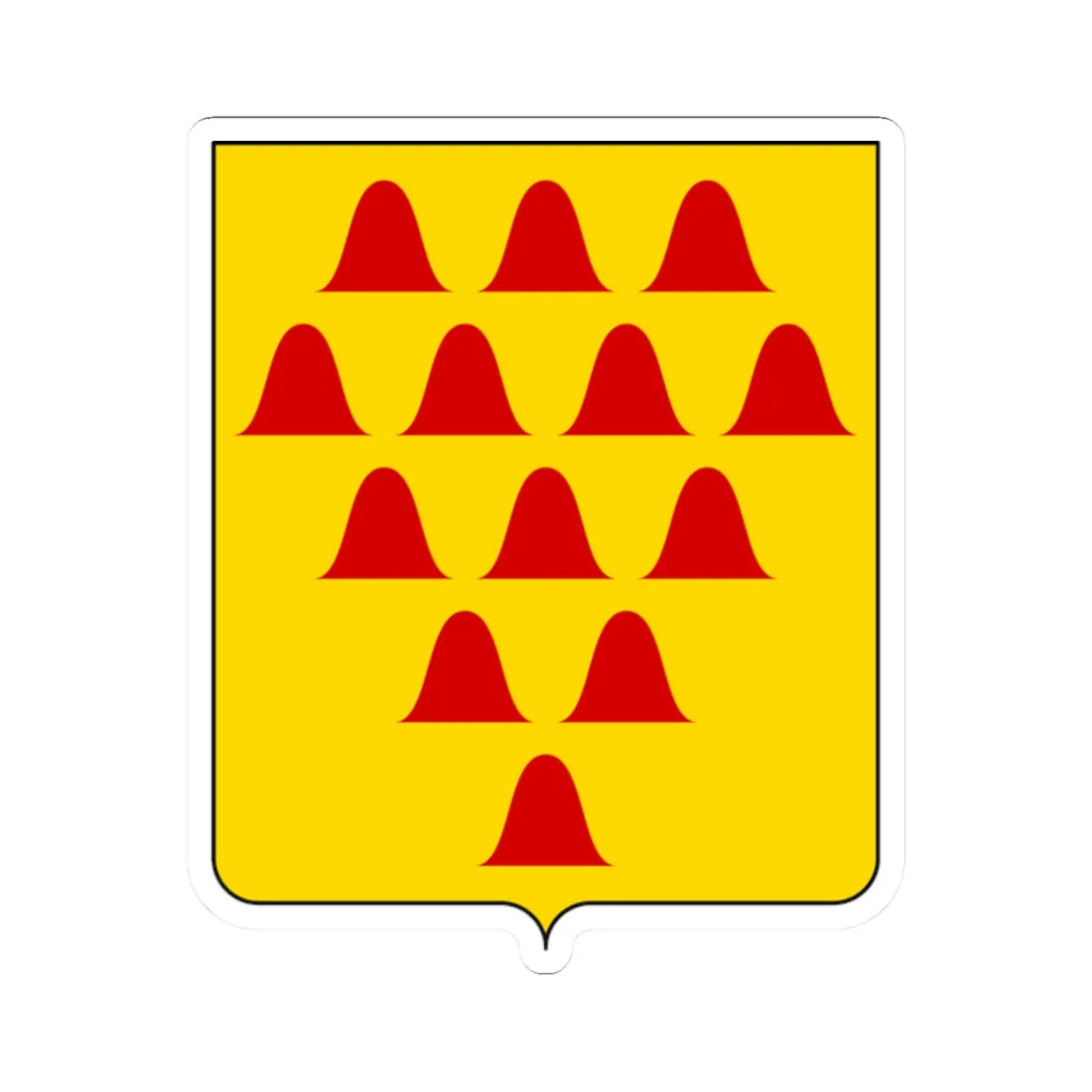 Coat of arms of the House of Beccaria (Italy) (Coat of Arms) STICKER Vinyl Kiss-Cut Decal 2 Inch White - The Sticker Space