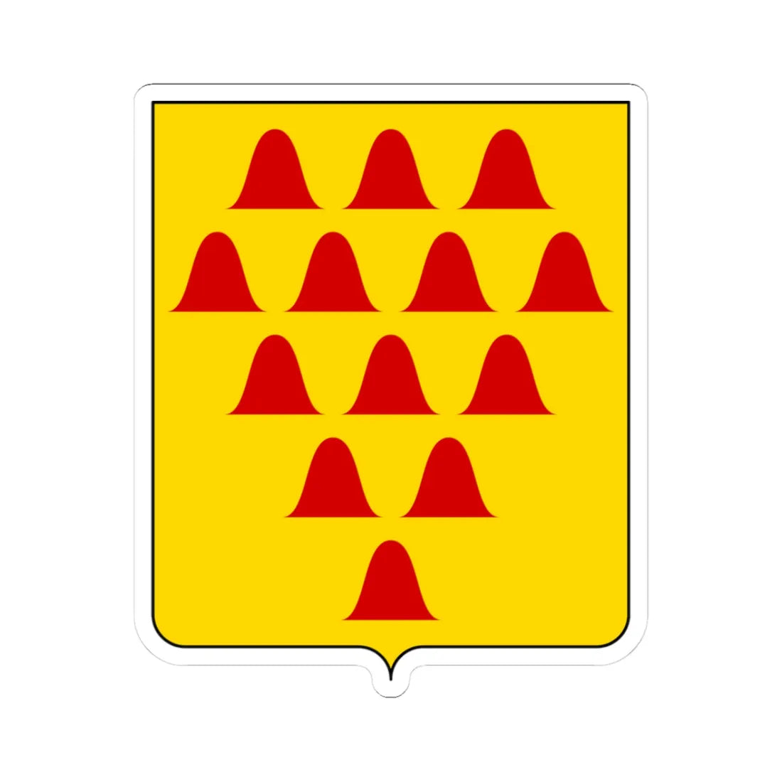 Coat of arms of the House of Beccaria (Italy) (Coat of Arms) STICKER Vinyl Kiss-Cut Decal 3 Inch White - The Sticker Space