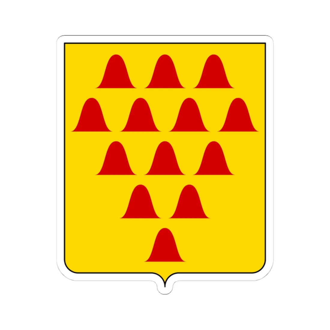 Coat of arms of the House of Beccaria (Italy) (Coat of Arms) STICKER Vinyl Kiss-Cut Decal 4 Inch White - The Sticker Space