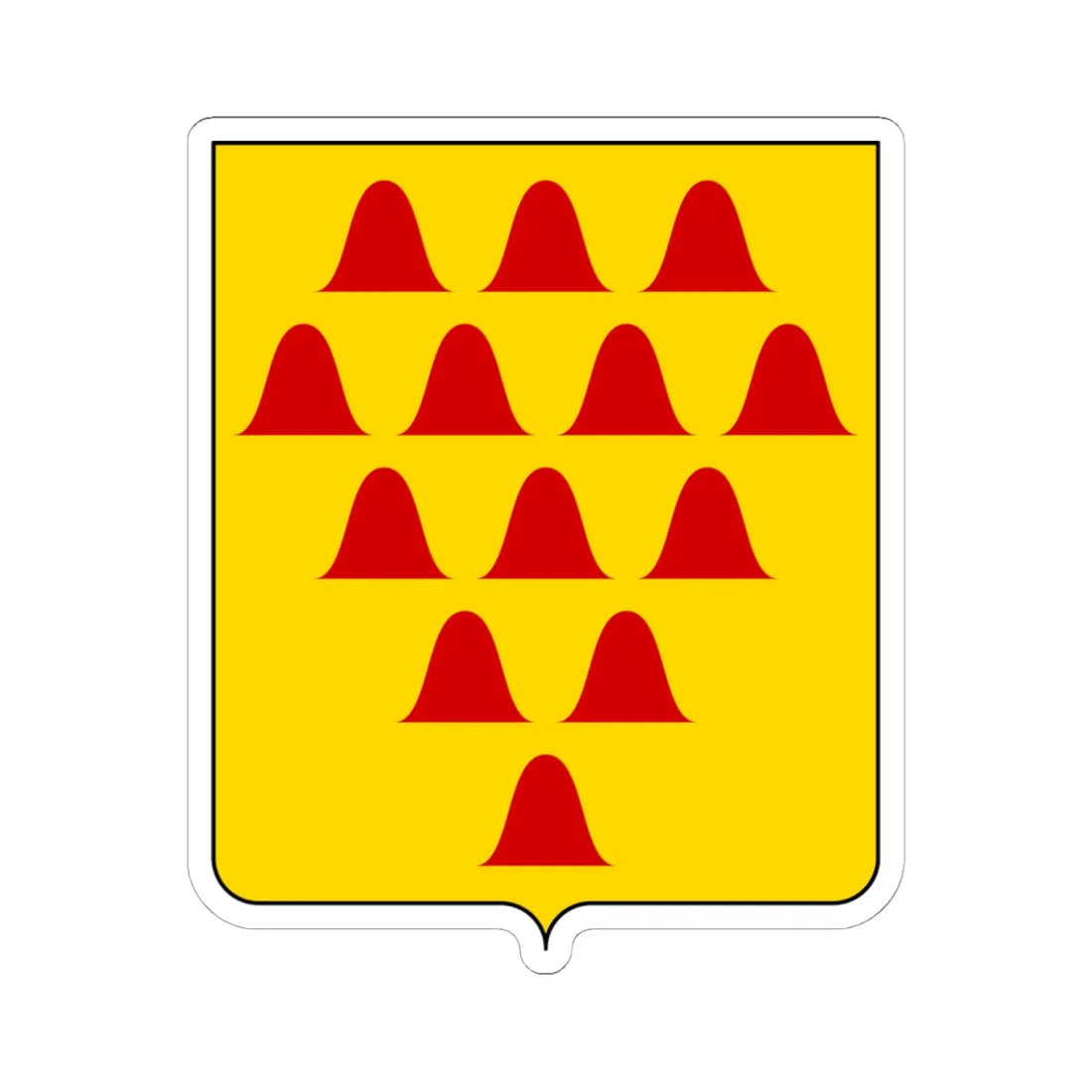 Coat of arms of the House of Beccaria (Italy) (Coat of Arms) STICKER Vinyl Kiss-Cut Decal 6 Inch White - The Sticker Space