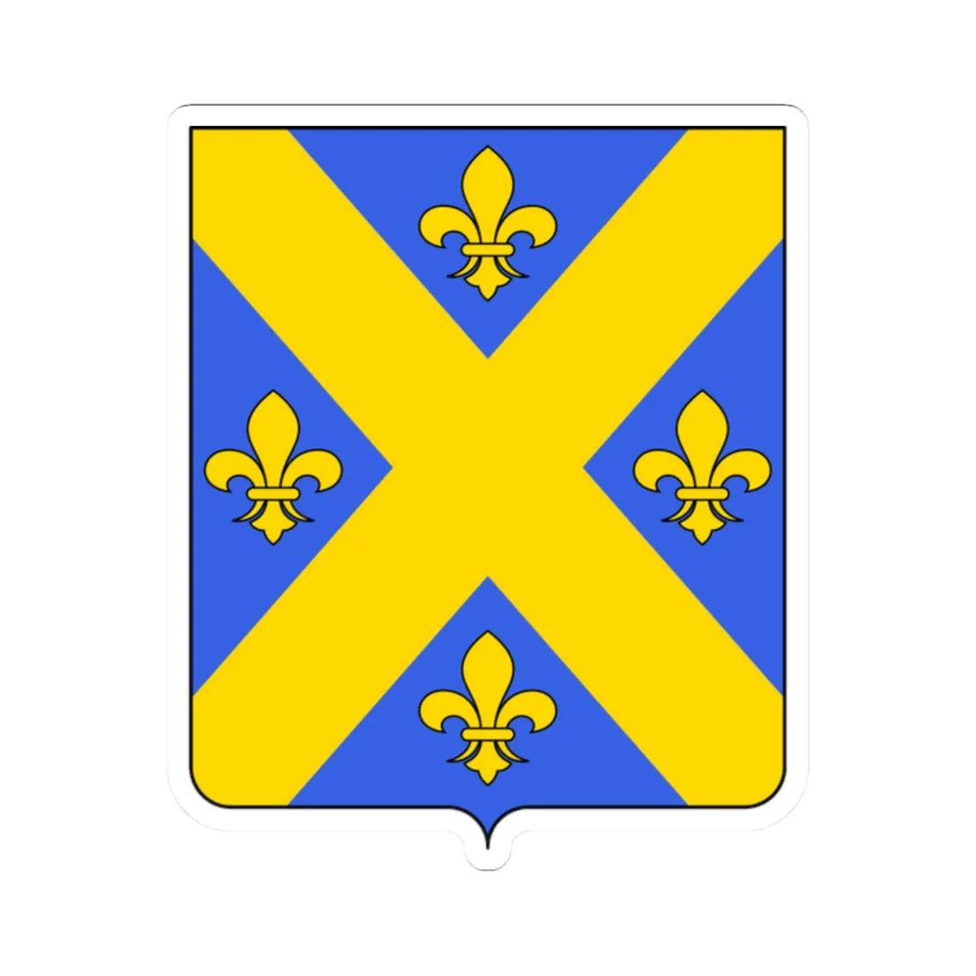 Coat of arms of the House of Bellini (Italy) (Coat of Arms) STICKER Vinyl Kiss-Cut Decal 2 Inch White - The Sticker Space