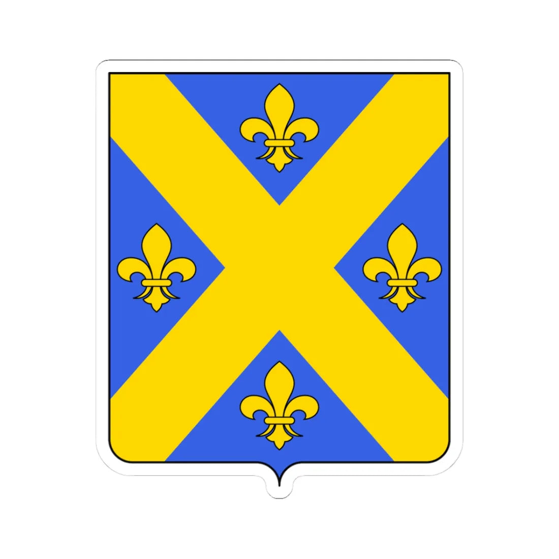 Coat of arms of the House of Bellini (Italy) (Coat of Arms) STICKER Vinyl Kiss-Cut Decal 3 Inch White - The Sticker Space