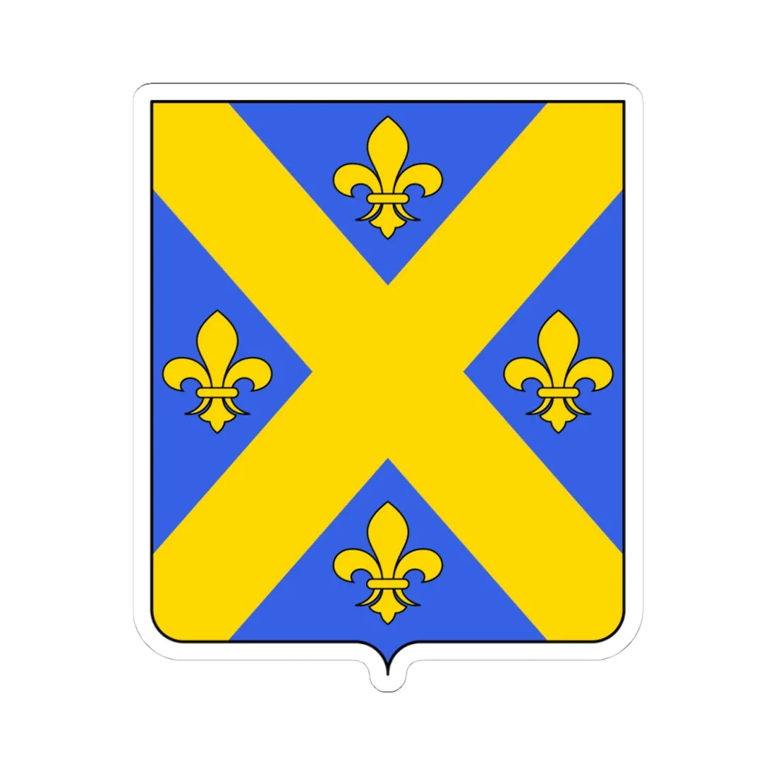 Coat of arms of the House of Bellini (Italy) (Coat of Arms) STICKER Vinyl Kiss-Cut Decal 4 Inch White - The Sticker Space