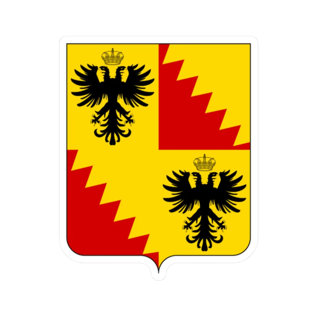 Coat of arms of the House of Bentivoglio 1670 (Italy) (Coat of Arms) STICKER Vinyl Kiss-Cut Decal 2 Inch White - The Sticker Space