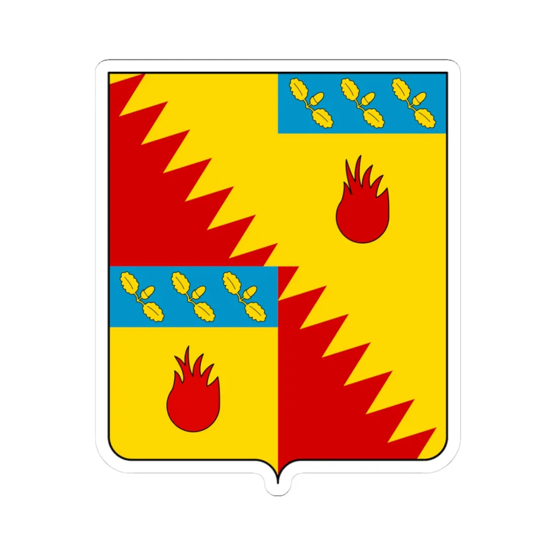 Coat of arms of the House of Bentivoglio Modena (Italy) (Coat of Arms) STICKER Vinyl Kiss-Cut Decal 3 Inch White - The Sticker Space