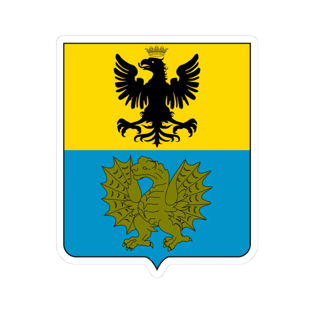 Coat of arms of the House of Borghese (Italy) (Coat of Arms) STICKER Vinyl Kiss-Cut Decal 3 Inch White - The Sticker Space