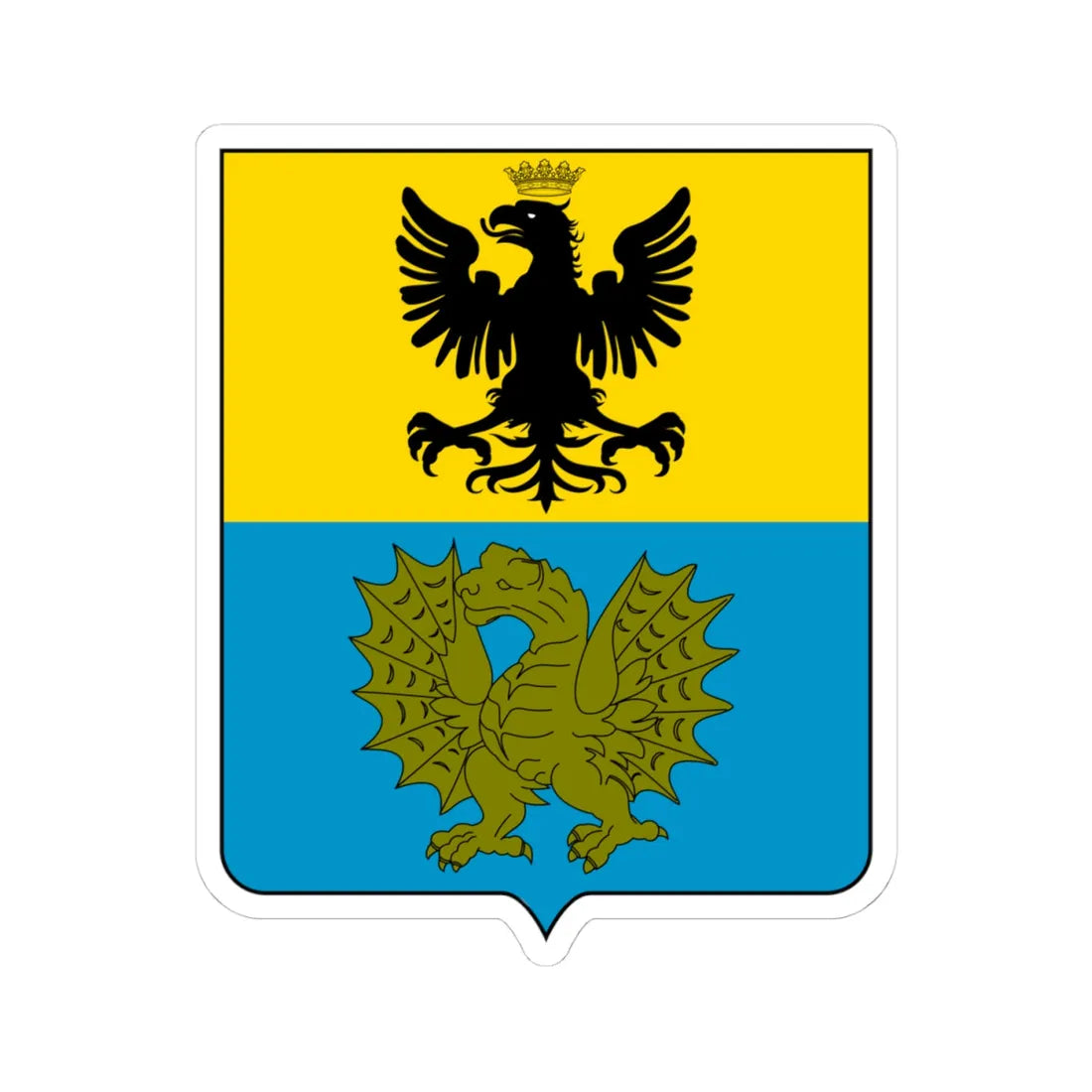 Coat of arms of the House of Borghese (Italy) (Coat of Arms) STICKER Vinyl Kiss-Cut Decal 4 Inch White - The Sticker Space