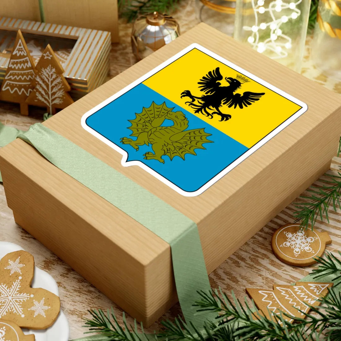 Coat of arms of the House of Borghese (Italy) (Coat of Arms) STICKER Vinyl Kiss-Cut Decal - The Sticker Space