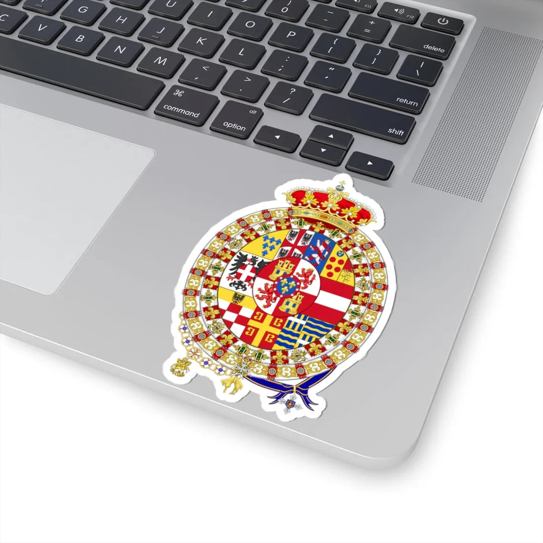 Coat of arms of the House of Bourbon-Parma (Italy) (Coat of Arms) STICKER Vinyl Kiss-Cut Decal - The Sticker Space