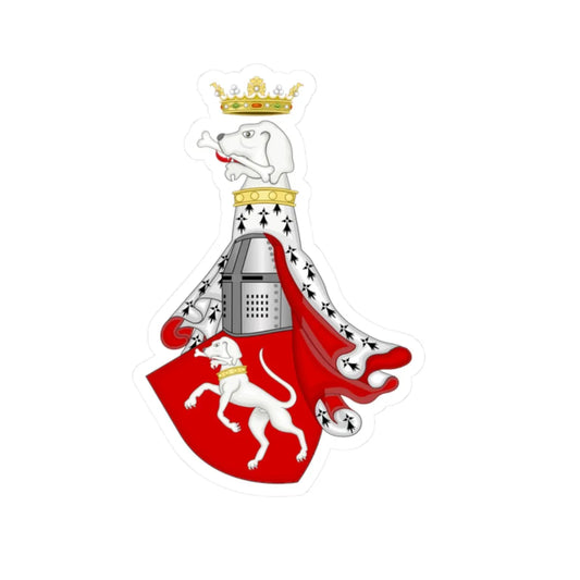 Coat of arms of the house of Canossa extended version (Italy) (Coat of Arms) STICKER Vinyl Kiss-Cut Decal 2 Inch White - The Sticker Space