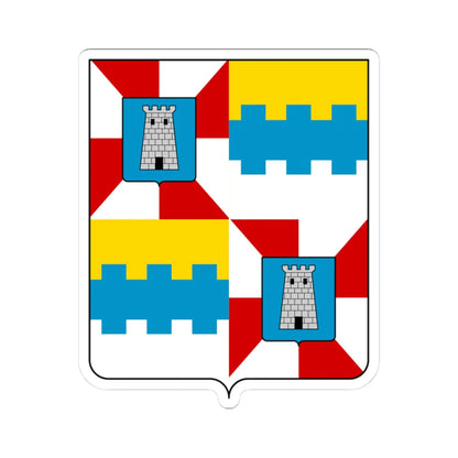 Coat of arms of the House of Cartolari (Italy) (Coat of Arms) STICKER Vinyl Kiss-Cut Decal 3 Inch White - The Sticker Space