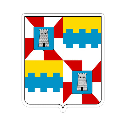 Coat of arms of the House of Cartolari (Italy) (Coat of Arms) STICKER Vinyl Kiss-Cut Decal 6 Inch White - The Sticker Space