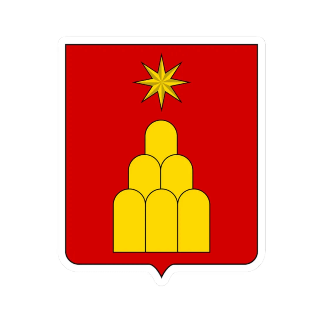 Coat of arms of the House of Chigi (Italy) (Coat of Arms) STICKER Vinyl Kiss-Cut Decal 2 Inch White - The Sticker Space