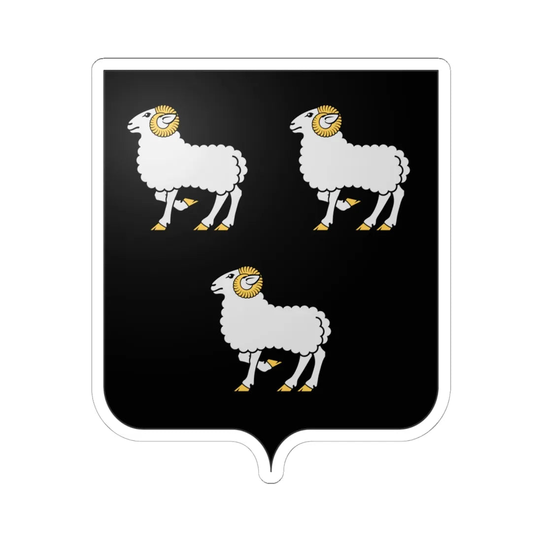 Coat of arms of the House of Corradi-Gonzaga until 1328 (Italy) (Coat of Arms) STICKER Vinyl Kiss-Cut Decal 6 Inch White - The Sticker Space