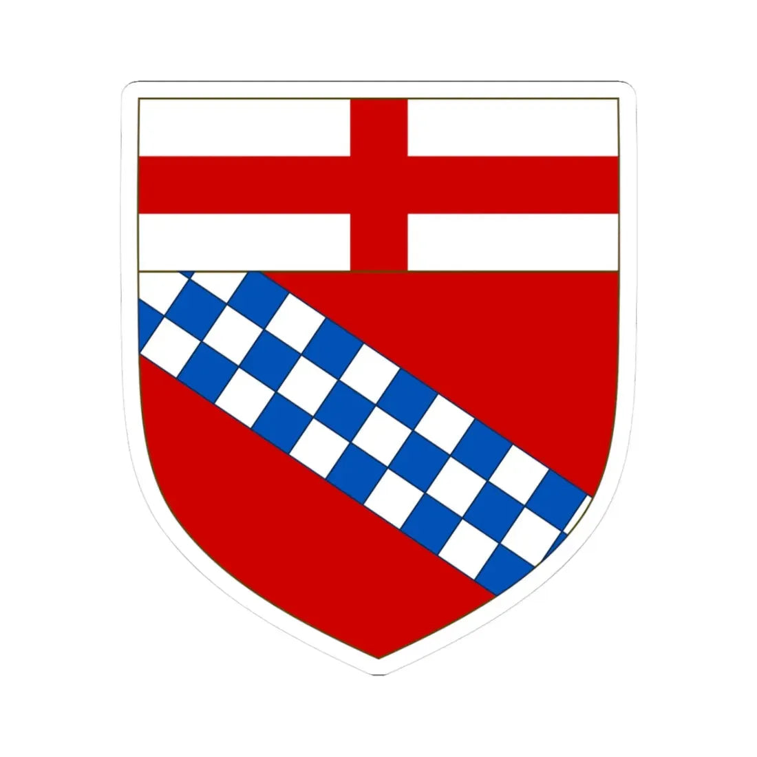 Coat of arms of the House of Cybo (Italy) (Coat of Arms) STICKER Vinyl Kiss-Cut Decal 3 Inch White - The Sticker Space