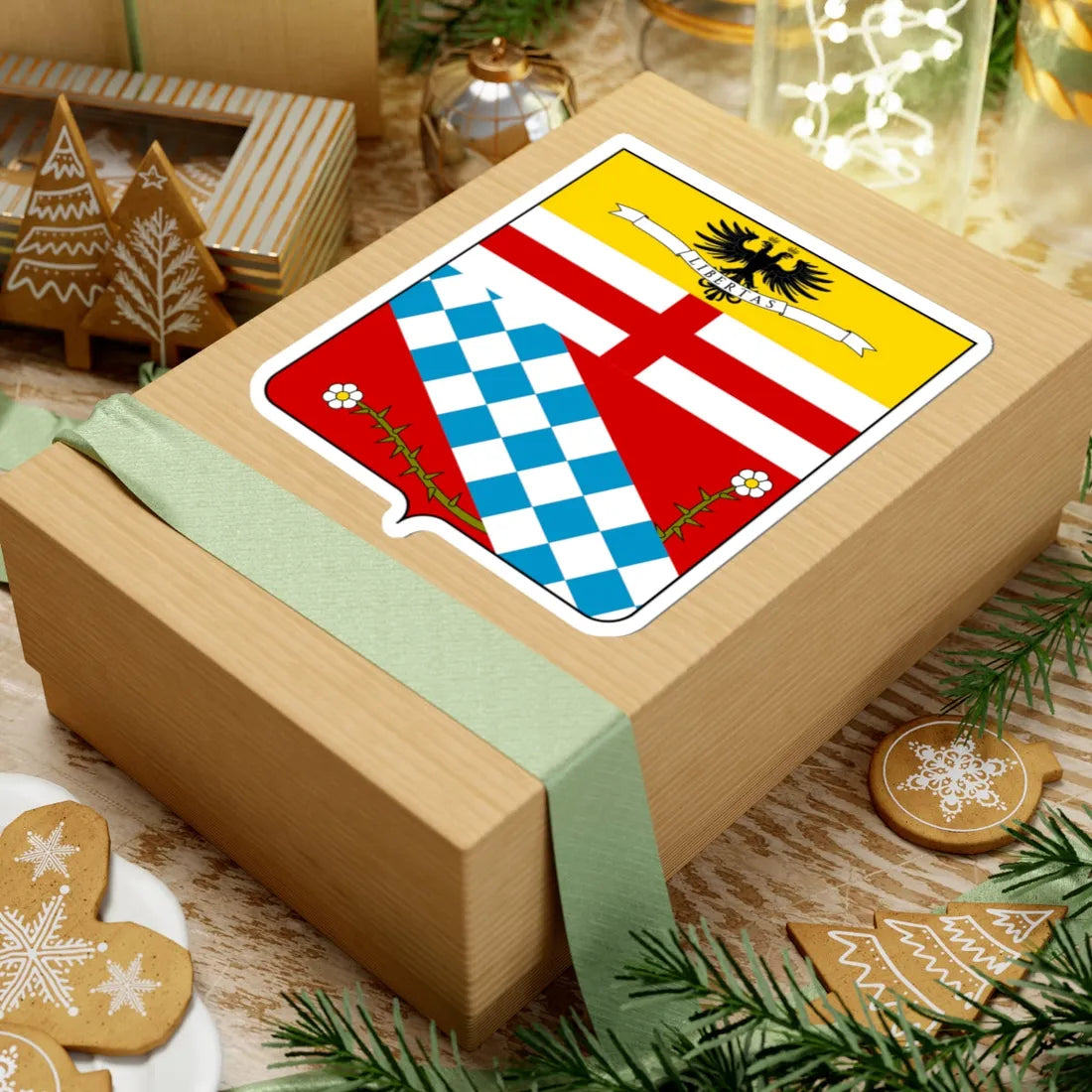 Coat of arms of the House of Cybo-Malaspina (Italy) (Coat of Arms) STICKER Vinyl Kiss-Cut Decal - The Sticker Space