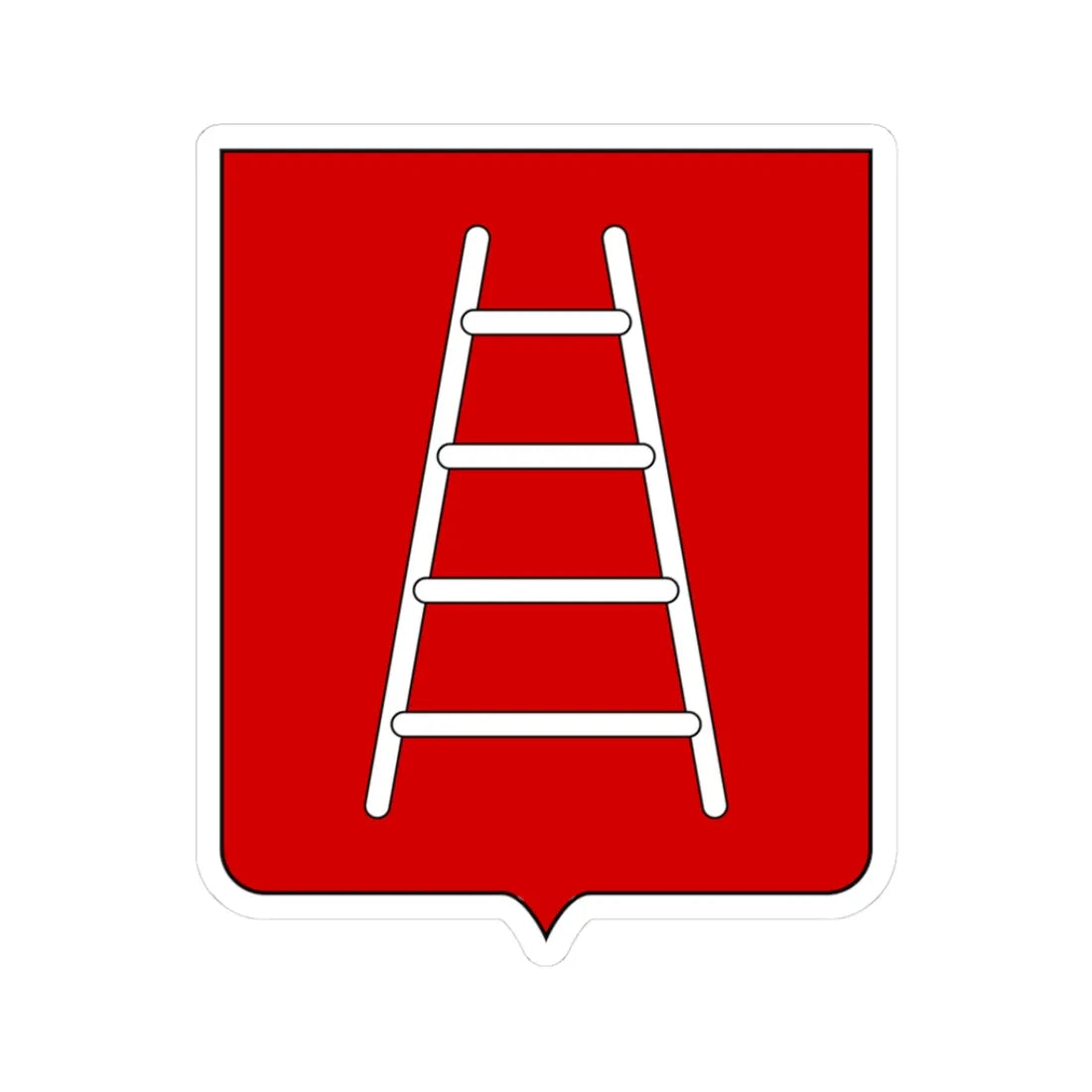 Coat of arms of the House of della Scala (Italy) (Coat of Arms) STICKER Vinyl Kiss-Cut Decal 3 Inch White - The Sticker Space