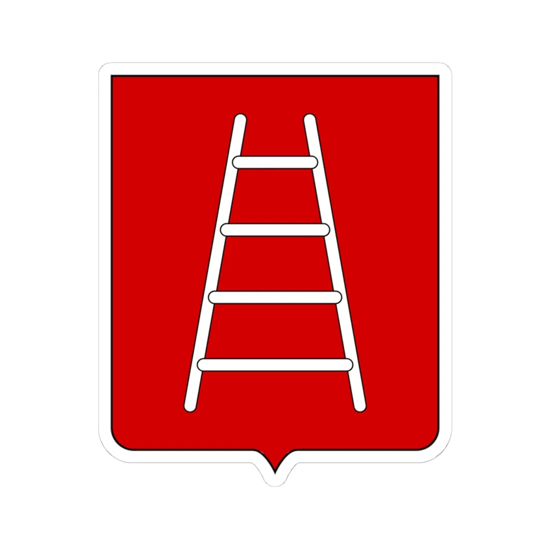 Coat of arms of the House of della Scala (Italy) (Coat of Arms) STICKER Vinyl Kiss-Cut Decal 4 Inch White - The Sticker Space