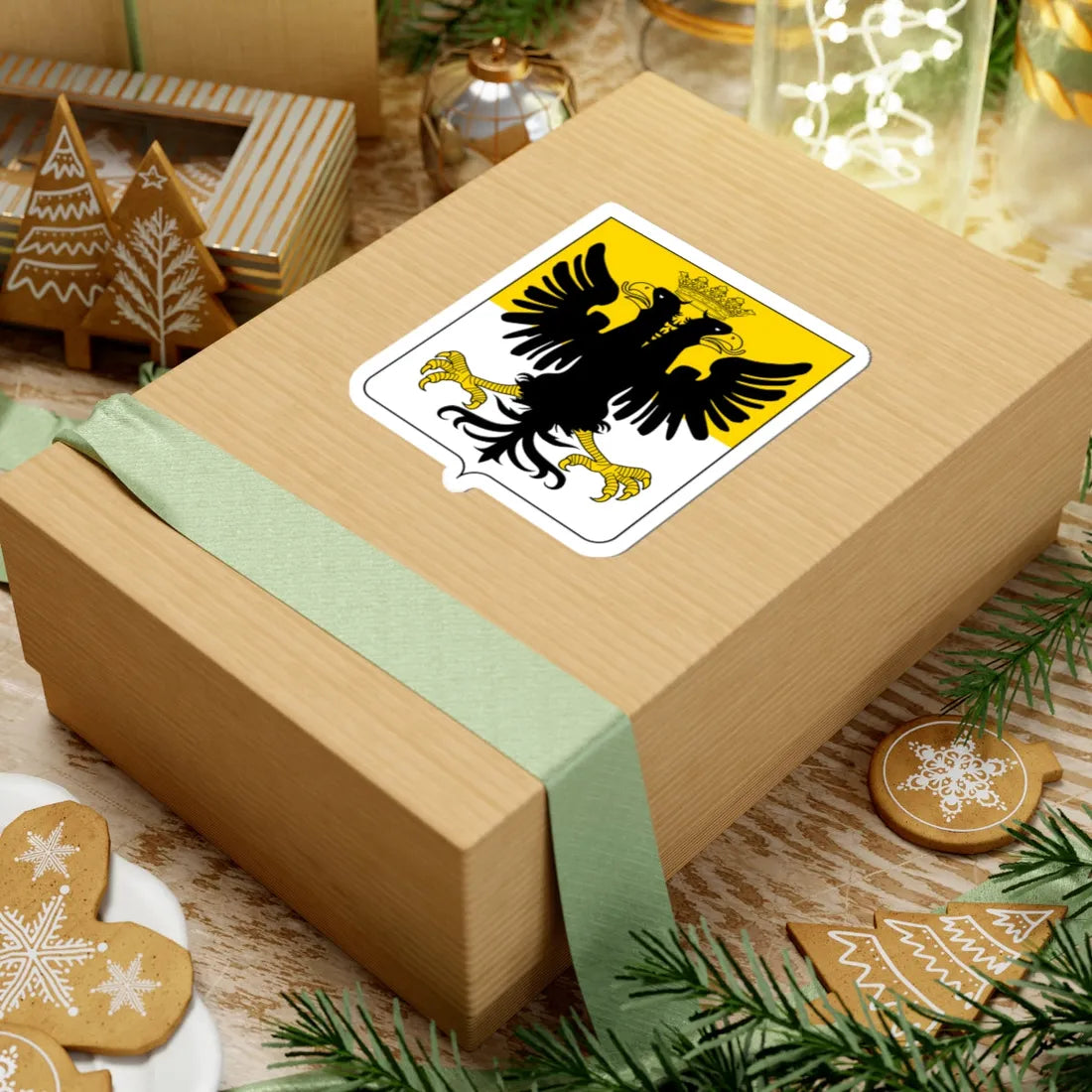 Coat of arms of the House of Doria double headed eagle (Italy) (Coat of Arms) STICKER Vinyl Kiss-Cut Decal - The Sticker Space