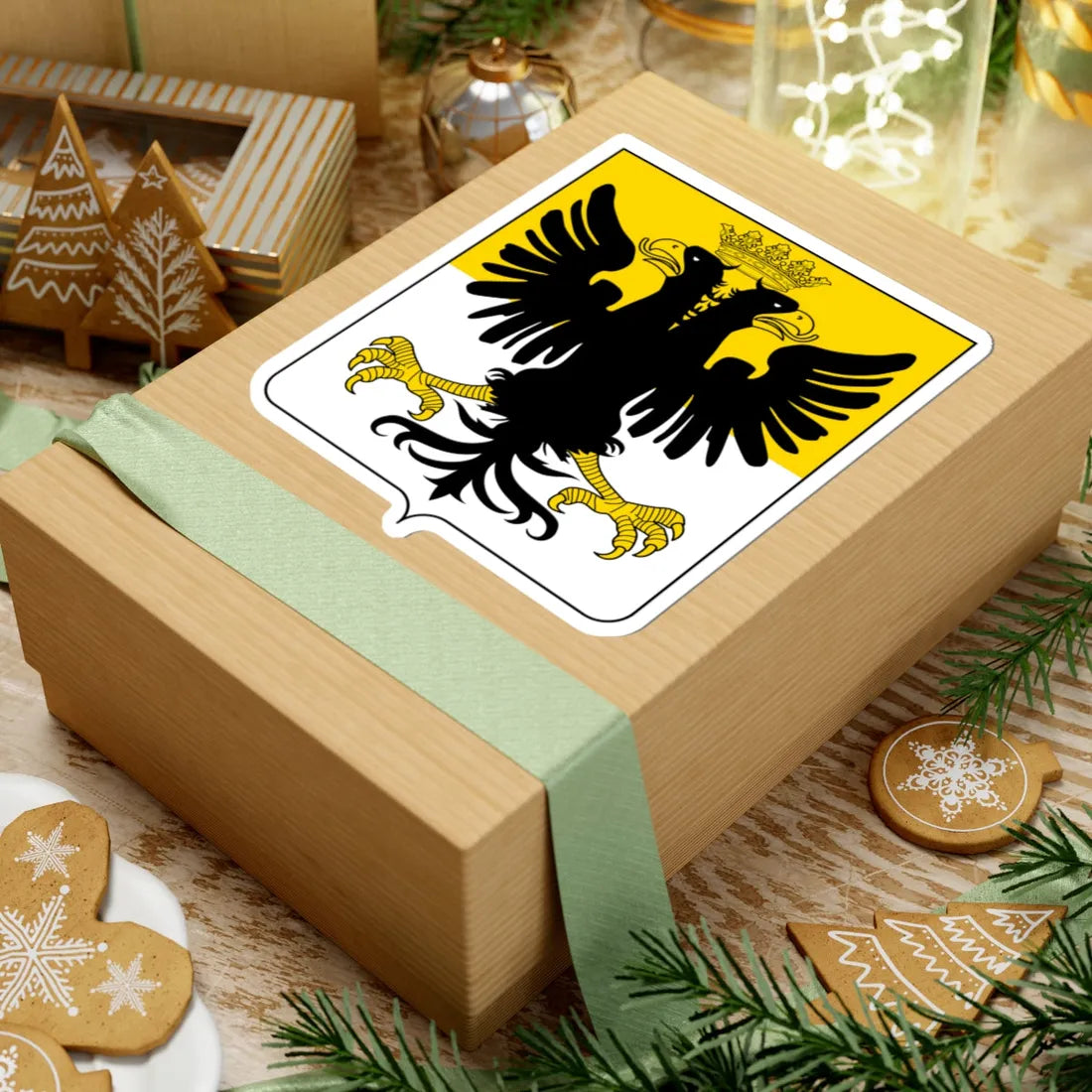 Coat of arms of the House of Doria double headed eagle (Italy) (Coat of Arms) STICKER Vinyl Kiss-Cut Decal - The Sticker Space