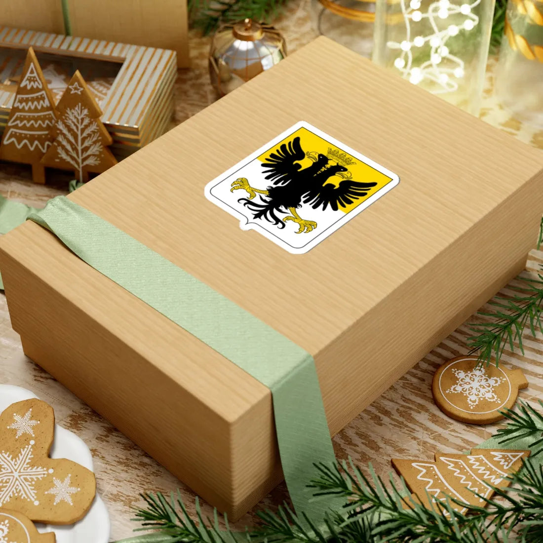 Coat of arms of the House of Doria double headed eagle (Italy) (Coat of Arms) STICKER Vinyl Kiss-Cut Decal - The Sticker Space